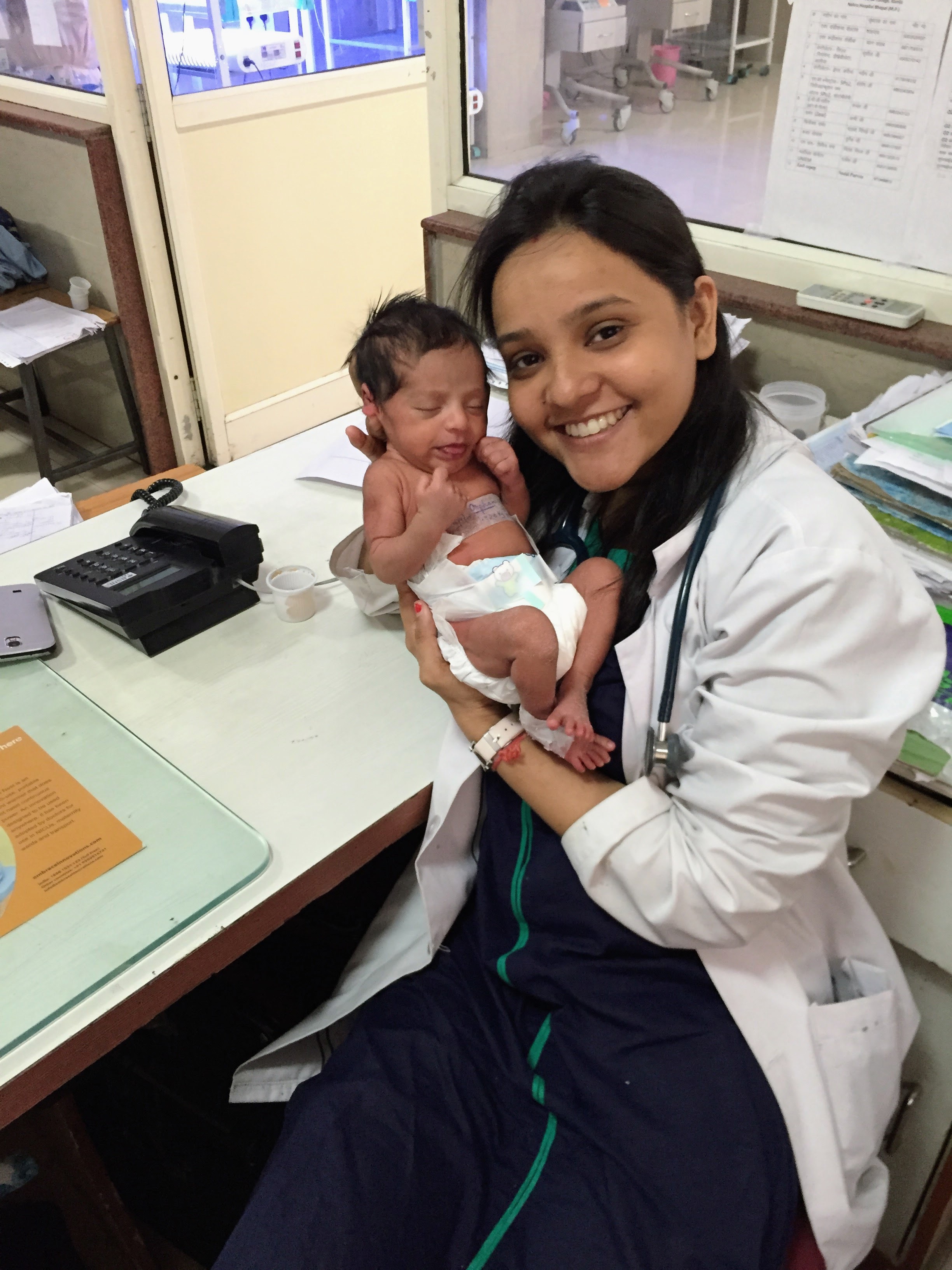 Dr. Shilpa Pandya with a newborn